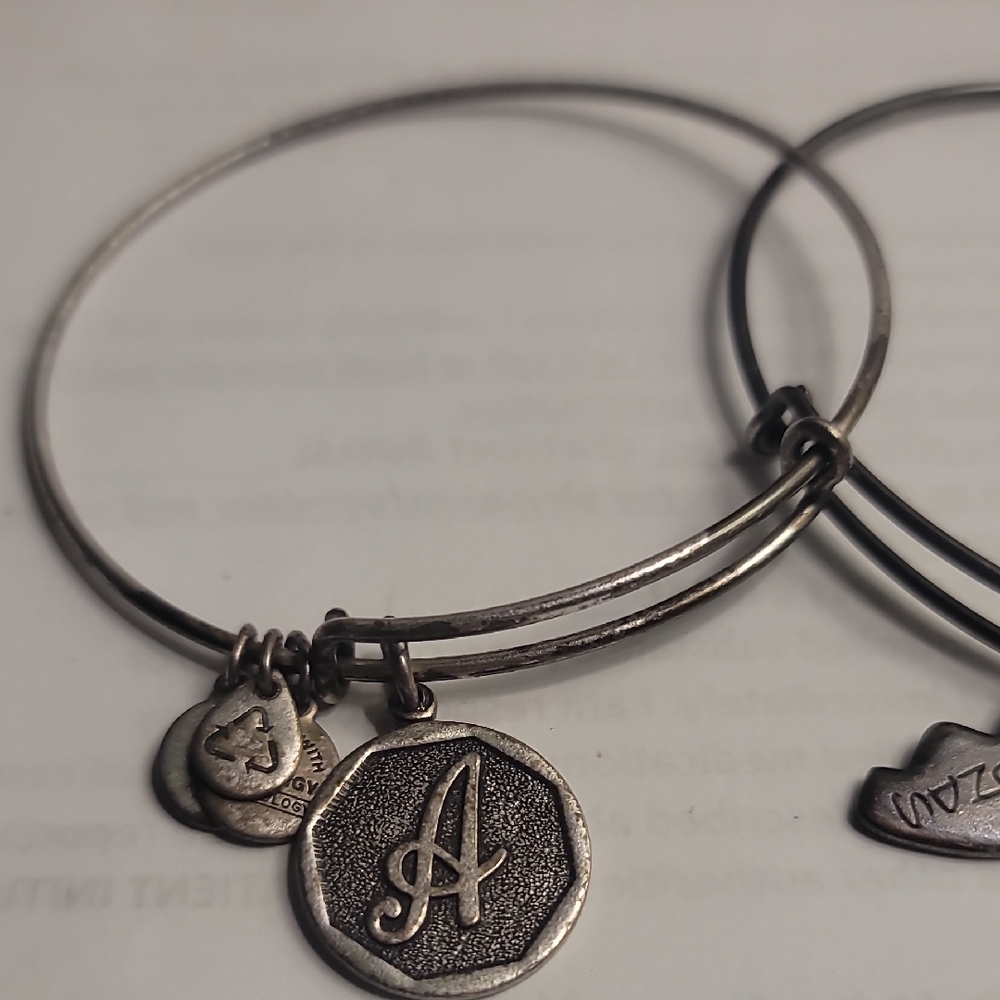 Silver Charm Bangle Set - Picture 2 of 4